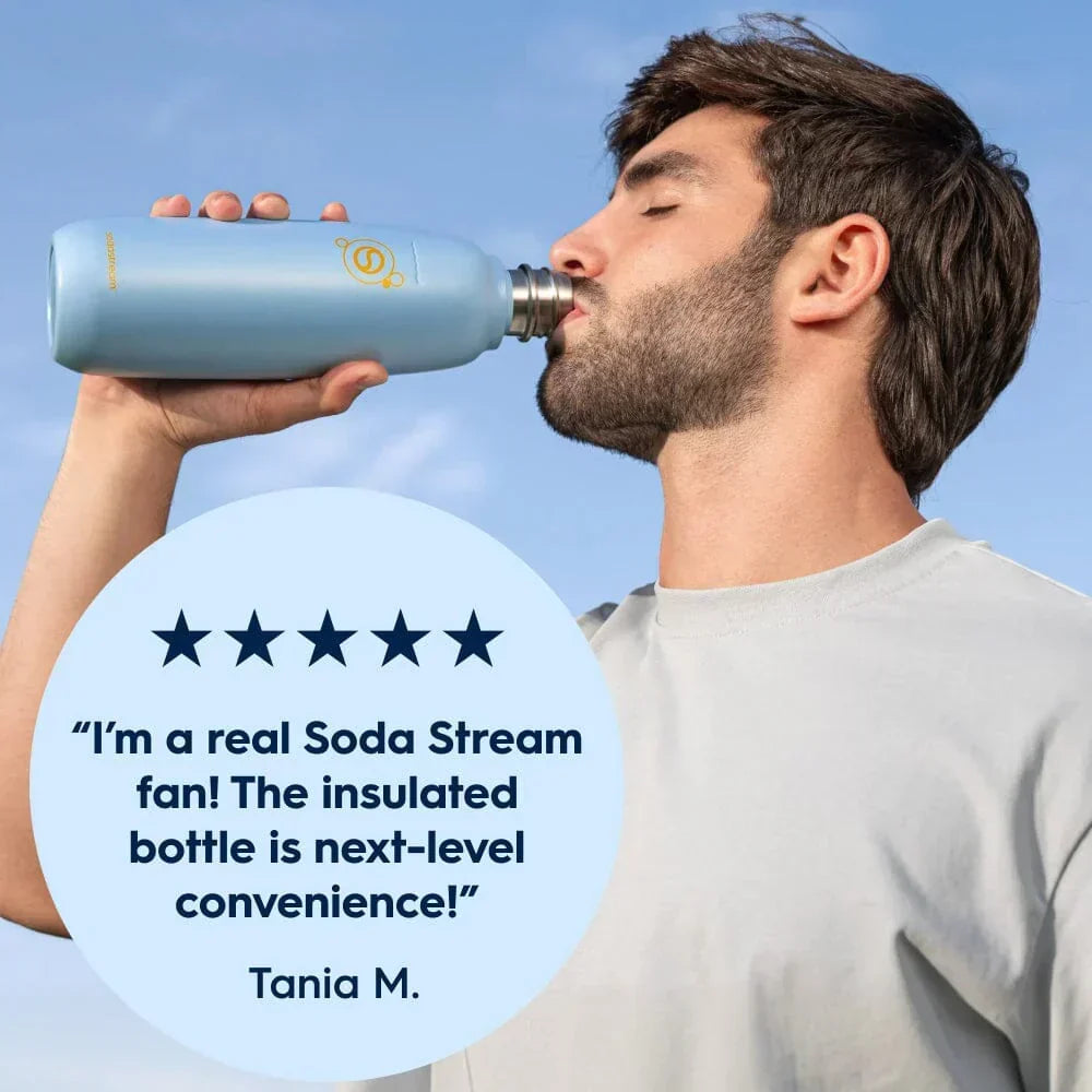 Sodastream Fizz & Go™ Insulated Stainless Steel Carbonating Bottle Arctic 30.4 oz